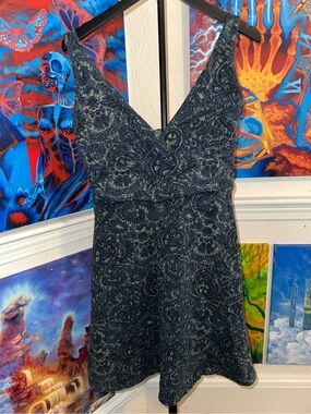 V-Neck Patagonia Dress in Dark Heathered Blue